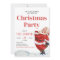 Vintage Retro Santa Christmas Party Invitation