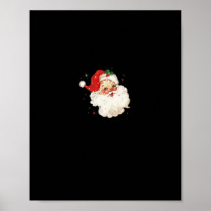 vintage retro santa christmas sweatshirt poster
