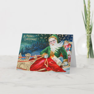 Vintage Retro Santa Claus Christmas Postcard