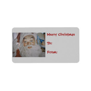 Vintage Retro Santa Claus Label