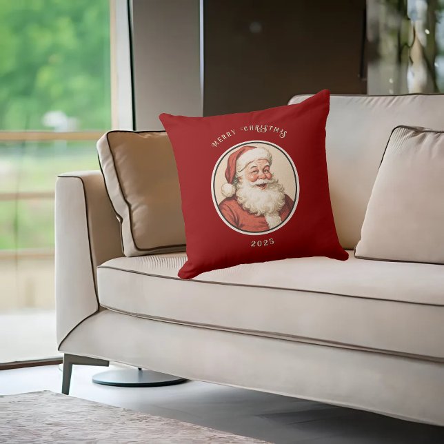 Vintage Retro Santa  Cushion (Creator Uploaded)