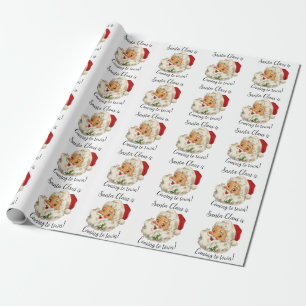 VINTAGE/ RETRO SANTA   WRAPPING PAPER