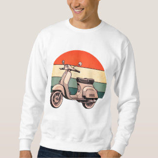 vintage, retro, scooter, mofa, spoon, scooter sweatshirt