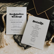 Vintage retro script Bachelorette Weekend