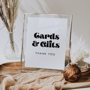 Vintage Retro Script Cards & Gifts Sign
