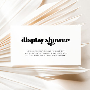 Vintage Retro Script Display Shower Card