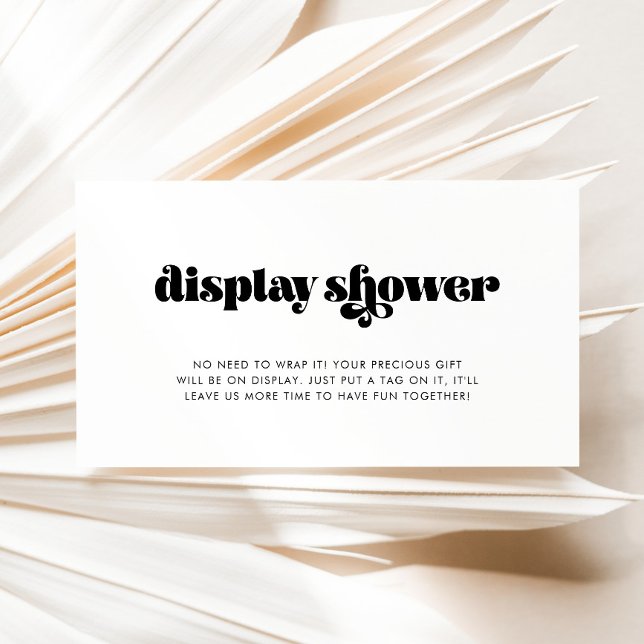 Vintage Retro Script Display Shower Card (Creator Uploaded)