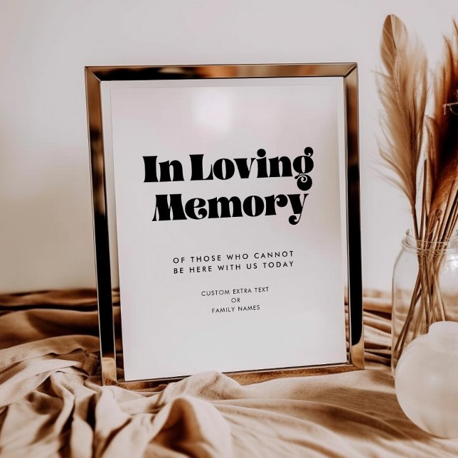 Vintage Retro Script In Loving Memory Poster (Creator Uploaded)