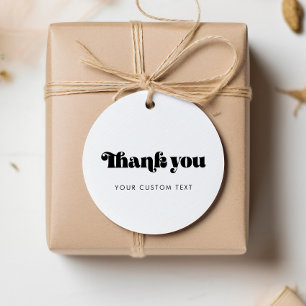 Vintage Retro Script Thank You Favour Tags