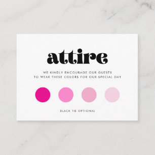 Vintage Retro Script Wedding attire Enclosure Card