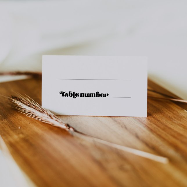 Vintage retro script wedding place card (Creator Uploaded)