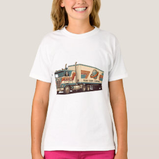 Vintage Retro Semi Truck Throw Pillow T-Shirt