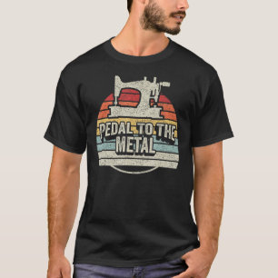 Vintage Retro Sewing Machine For Sew Seamstress T-Shirt