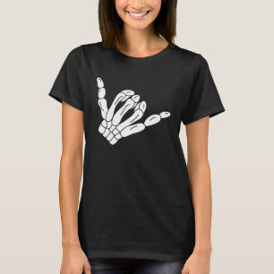 Vintage Retro Shaka Skeleton  Halloween Outfit Cos T-Shirt