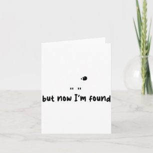 Vintage Retro Sheep But Now I'm Found Funny Saying Card