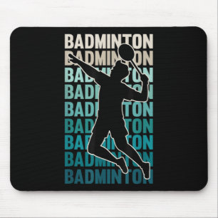 Vintage Retro Shuttle Badminton Mouse Pad