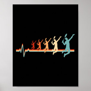 Vintage Retro Shuttle Badminton Poster