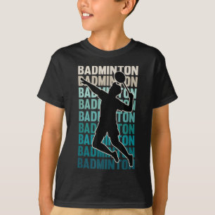 Vintage Retro Shuttle Badminton T-Shirt