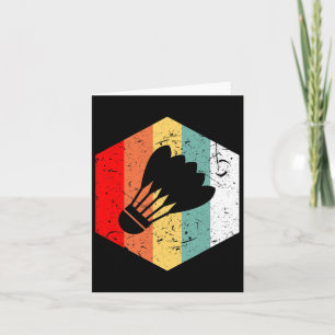 Vintage Retro Shuttle Funny Badminton Gift Card