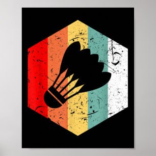 Vintage Retro Shuttle Funny Badminton Gift Poster