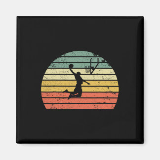 Vintage Retro Sketll Dunk Shirt Sunset Colorful Magnet