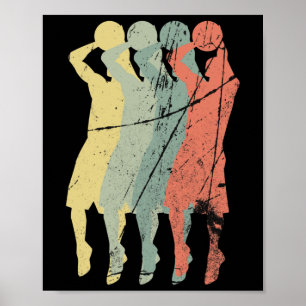 Vintage Retro Sketll Player Gift Idea  Poster