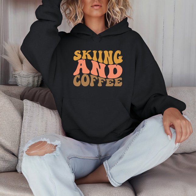 Vintage Retro Skiing and Coffee Sweatshirt (Creator Uploaded)