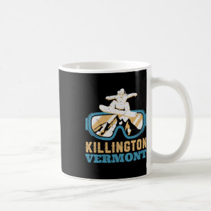Vintage Retro Skiing And Snowboarding Vermont Snow Coffee Mug
