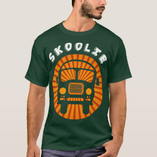 Vintage Retro Skoolie Bus Driver Rider Travel Driv T-Shirt