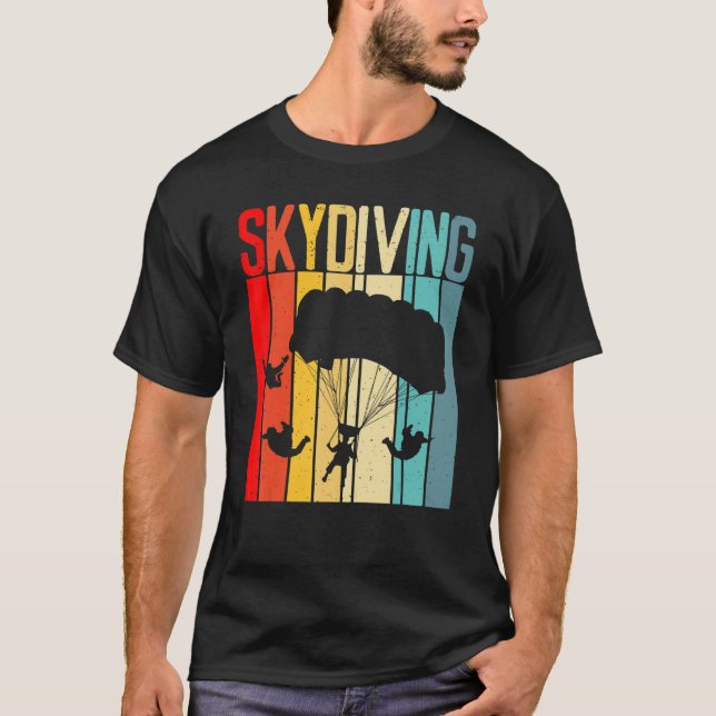 Vintage Retro Skydivers Shirt Gift For Skydiving (Front)
