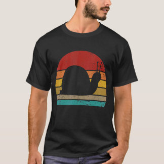 Vintage Retro Snail Sunset 70s 80s 90s Snail Party T-Shirt