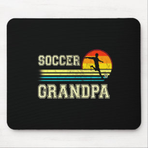Vintage Retro Soccer Grandpa For Sunset T Shirt  Mouse Pad