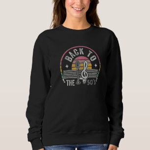 Vintage Retro Sock Hop 50s Rockabilly Print 1950s Sweatshirt