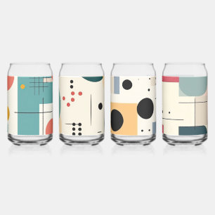 Vintage Retro Soda Can Glass Tumblers Set