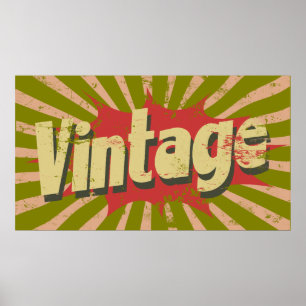 Vintage retro spiral distressed poster sign