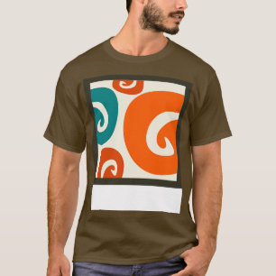 Vintage retro spirals colours posterart 60s style T-Shirt