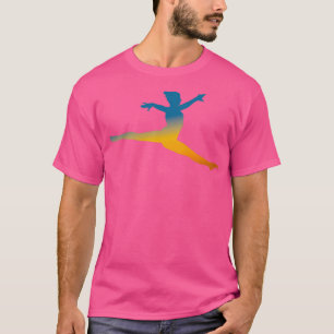 Vintage retro split jump girl gymnastics cool gift T-Shirt