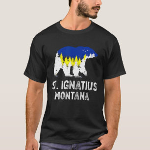 Vintage Retro St Ignatius Montana Grizzly Bear Mt  T-Shirt