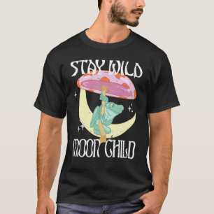 Vintage Retro Stay Wild Moon Child Frog Peace Love T-Shirt