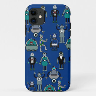 Vintage Retro Steampunk Robots - geek design Case-Mate iPhone Case
