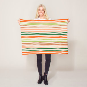 Vintage Retro Stripe Christmas Gifts for Mum Fleece Blanket