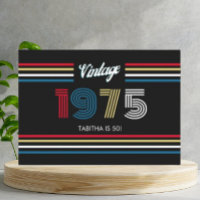 Vintage Retro Stripe Primary Colours 1975