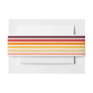 Vintage Retro Stripe Sun  Birthday Gift Present Invitation Belly Band