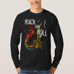 Vintage Retro Style 80s Rock & Roll Music Guitar A T-Shirt
