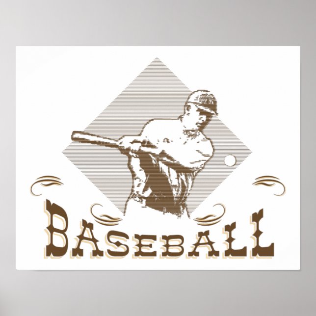 Vintage, Retro Style Baseball Posters (Front)