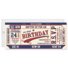Vintage Retro Style Baseball Ticket Birthday Party