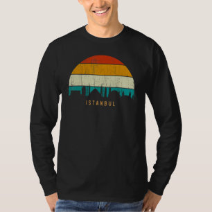 Vintage Retro Style City Turkey skyline cityscape  T-Shirt