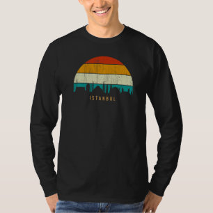 Vintage Retro Style City Turkey skyline cityscape  T-Shirt