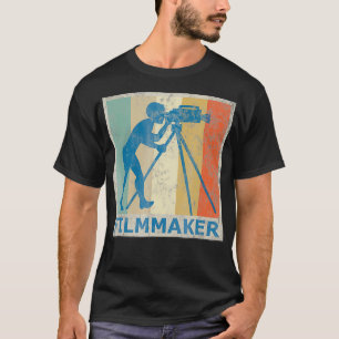 Vintage Retro Style Filmmaker Camera Photography T-Shirt