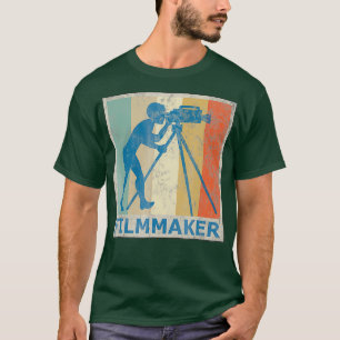 Vintage Retro Style Filmmaker Camera Photography T-Shirt